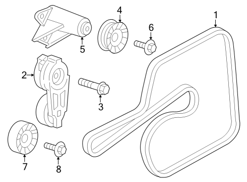 2023 Chrysler 300 Belts & Pulleys Diagram 1