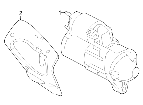 2023 Jeep Grand Cherokee SHIELD-STARTER Diagram for 68503673AA