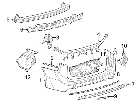 2022 Chrysler Pacifica Bumper & Components - Rear Diagram 2