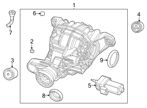 2023 Jeep Grand Cherokee Axle-Rear Axle Diagram for 68340262AA