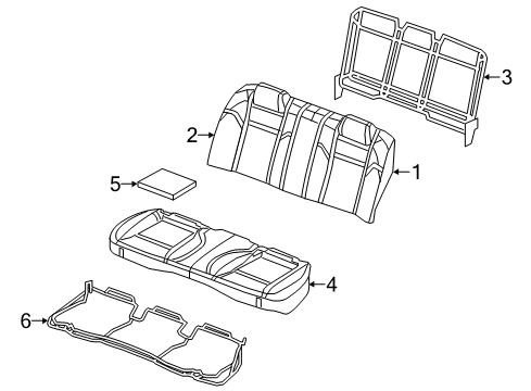 2023 Dodge Charger Rear Seat Components Diagram 3