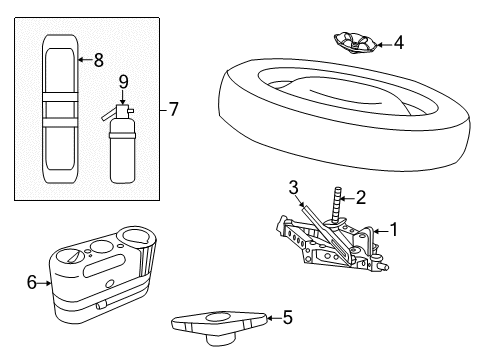 2021 Chrysler 300 Jack & Components Diagram