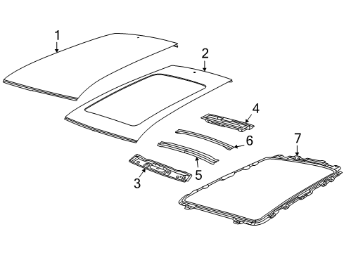 2023 Jeep Cherokee Roof & Components Diagram