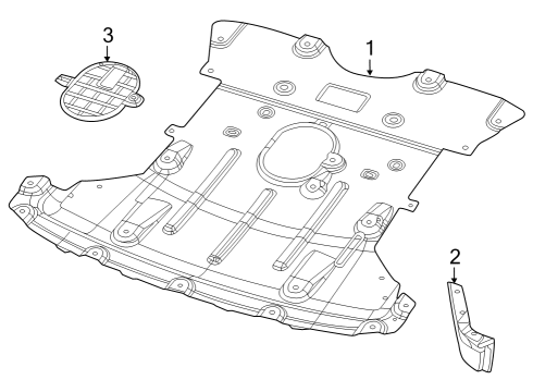 2022 Jeep Grand Cherokee Splash Shields Diagram 1