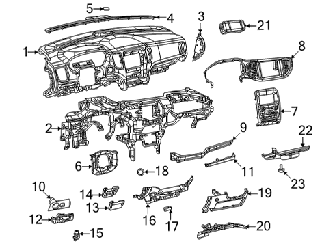 2021 Dodge Durango COVER-STEERING COLUMN Diagram for 7EH01DX9AB