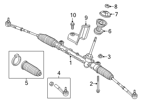 2022 Jeep Compass RACK AND PINION Diagram for 68445321AA