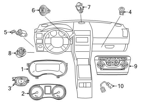 2023 Chrysler 300 Cluster & Switches Diagram