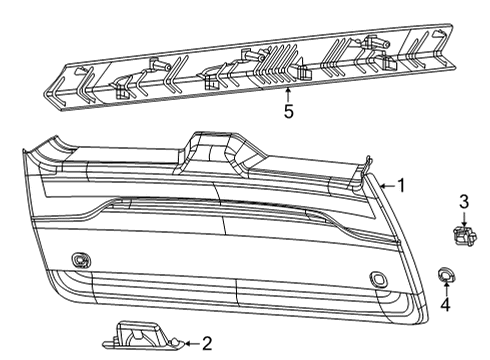 2023 Jeep Grand Wagoneer L Interior Trim - Lift Gate Diagram