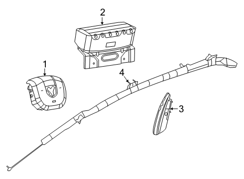 2022 Ram 1500 Air Bag Components Diagram 1