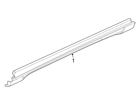 2022 Jeep Grand Cherokee Exterior Trim - Pillars Diagram