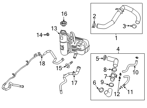 2020 Ram 3500 Hose-COOLANT Bottle Vent Diagram for 68359826AD