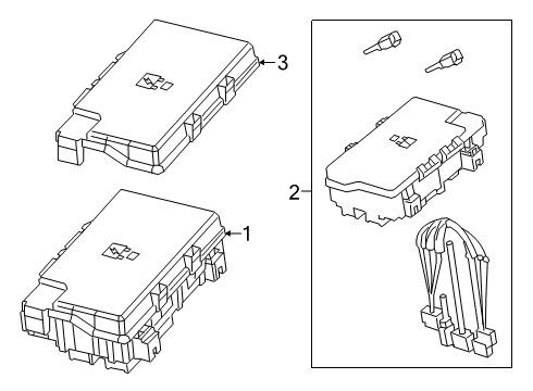 2021 Ram 3500 Wiring-Auxiliary Power DISTRIBUTIO Diagram for 68512072AA