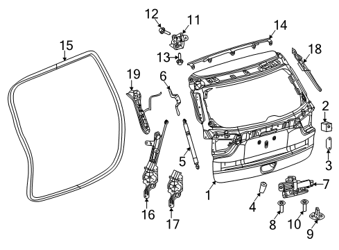 2023 Jeep Compass Gate & Hardware Diagram