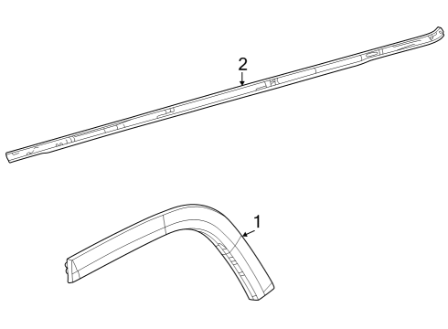 2024 Jeep Grand Wagoneer L Exterior Trim - Quarter Panel Diagram