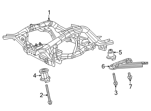 2022 Dodge Durango Suspension Mounting - Front Diagram