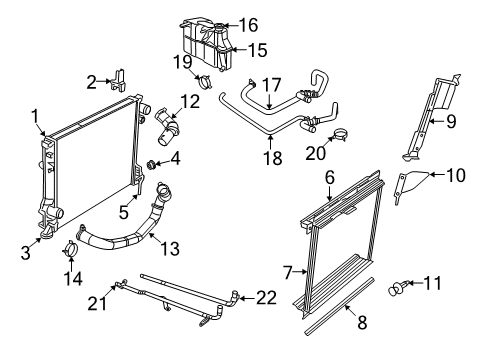 2016 Dodge Challenger Radiator Inlet Diagram for 5181878AE