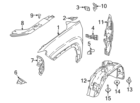 2023 Jeep Compass Fender & Components Diagram