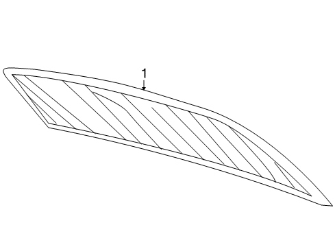 2023 Dodge Challenger Glass & Hardware - Back Glass Diagram