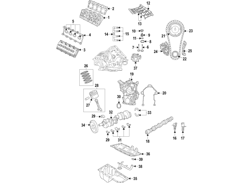 2021 Ram 1500 CYLINDER HEAD Diagram for 53022307AC