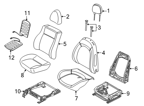 2021 Ram ProMaster City Front Seat Components Diagram