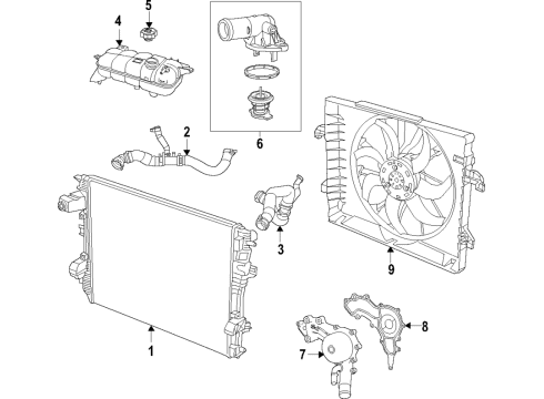 2022 Ram 1500 Cooling System, Radiator, Water Pump, Cooling Fan Diagram 7