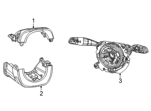 2023 Jeep Grand Cherokee L Shroud, Switches & Levers Diagram