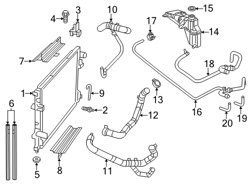 2023 Dodge Charger Radiator & Components Diagram 2