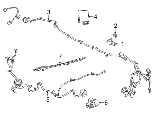 2023 Jeep Cherokee Electrical Components - Rear Bumper Diagram 2