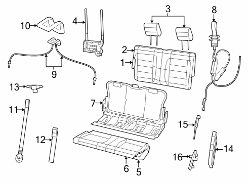 2024 Jeep Wrangler COVER-REAR SEAT BACK Diagram for 7SN36TX7AA