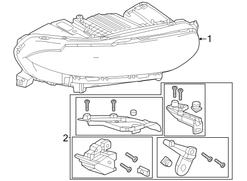 2023 Dodge Hornet Headlamp Components Diagram