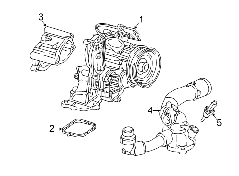 2024 Jeep Wrangler PUMP-WATER Diagram for 5048710AF