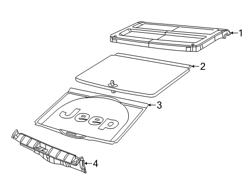 2023 Jeep Renegade Interior Trim - Rear Body Diagram