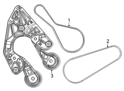 2022 Jeep Wrangler Belts & Pulleys Diagram 1