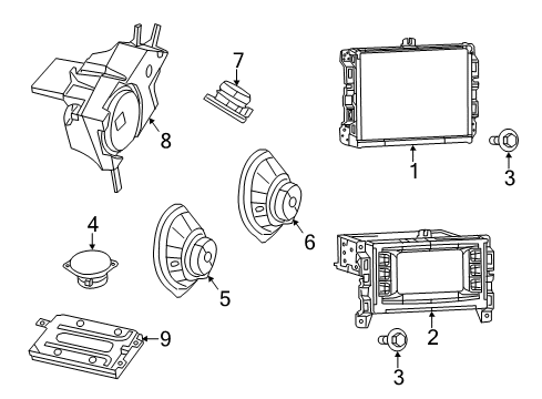 2018 Jeep Cherokee Amplifier Diagram for 68549146AA