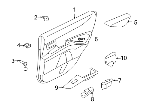 Armrest-Rear Door Diagram for 7222A215YA