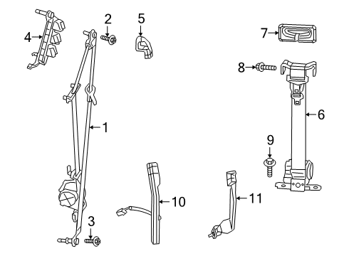 2023 Ram 3500 SEAT BELT-FRONT CENTER Diagram for 7LR30TX7AA