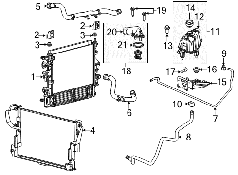 2022 Ram ProMaster 3500 ENGINE COOLING Diagram for 57008764AB