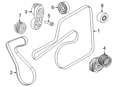 2023 Dodge Challenger Belts & Pulleys Diagram 2