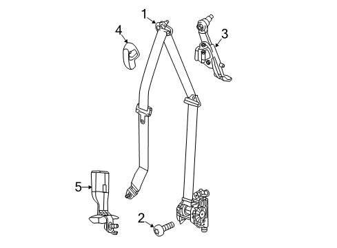 2022 Chrysler Voyager SEAT BELT-BUCKLE ASSY-S/BELT Diagram for 7ET051X9AA