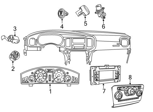 2022 Dodge Charger CLUSTER-INSTRUMENT PANEL Diagram for 68547916AA