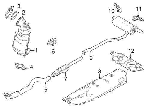 2024 Dodge Hornet EXHAUST Diagram for 68480494AA