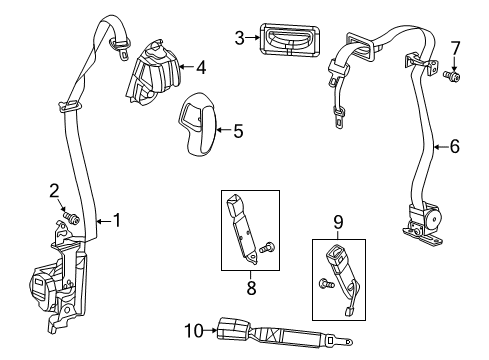 2022 Ram 1500 Classic Seat Belt Diagram 1