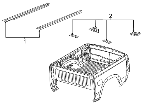 2022 Ram 1500 Box Rails Diagram 1