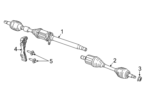 2021 Chrysler Voyager Drive Axles - Front Diagram