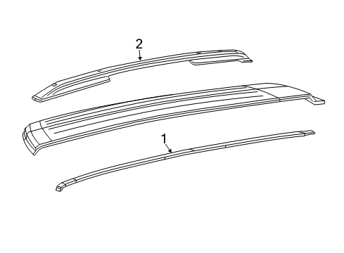 2023 Jeep Renegade Roof & Components, Exterior Trim Diagram 1