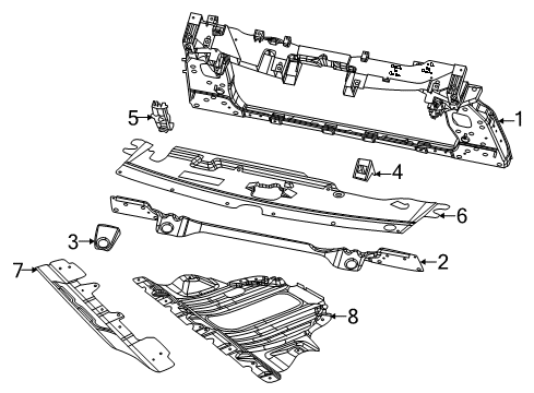 2022 Jeep Compass PANEL-RADIATOR CLOSURE Diagram for 68486927AA