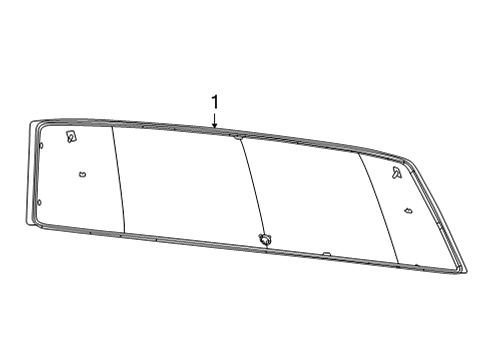 2023 Jeep Grand Wagoneer L Glass - Lift Gate Diagram