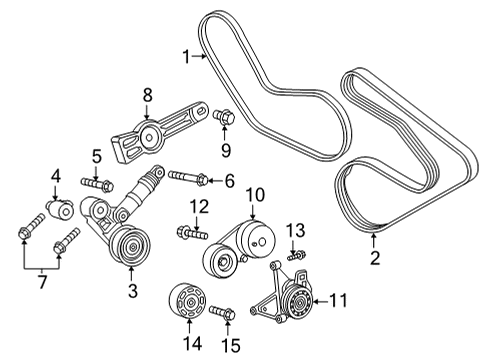 2022 Jeep Wrangler Belt-SERPENTINE Diagram for 5281963AA