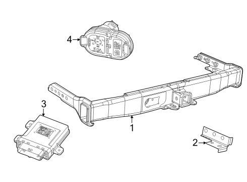 2024 Jeep Grand Cherokee Trailer Hitch Components Diagram 1