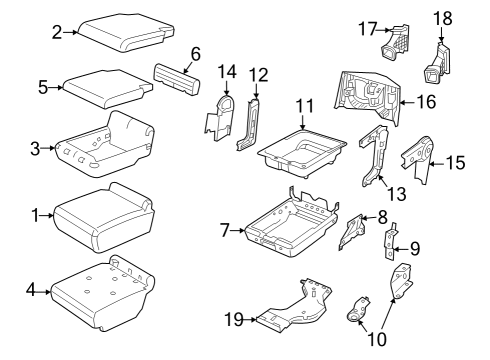 2023 Ram 3500 Front Seat Components Diagram 1